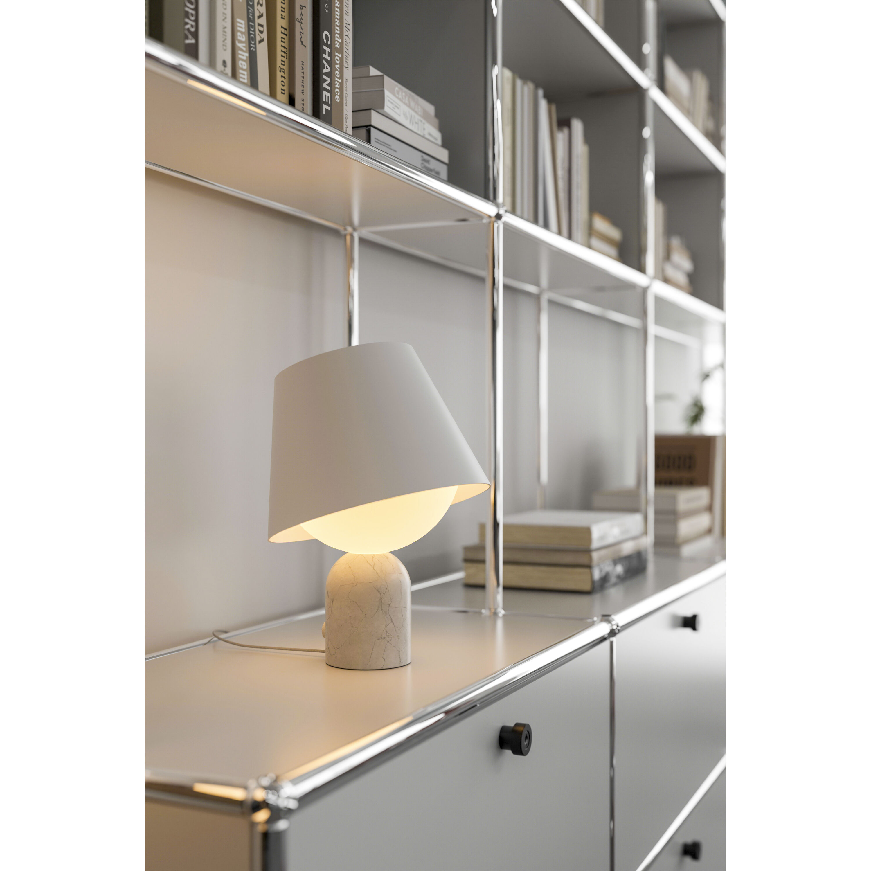 Dude 12.65 inch 7 watt Carrara White Table Lamp Portable Light